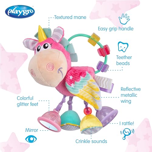 Thumbnail 2 de Playgro Unicorn Activity Rattle sonajero de peluche para 3 meses