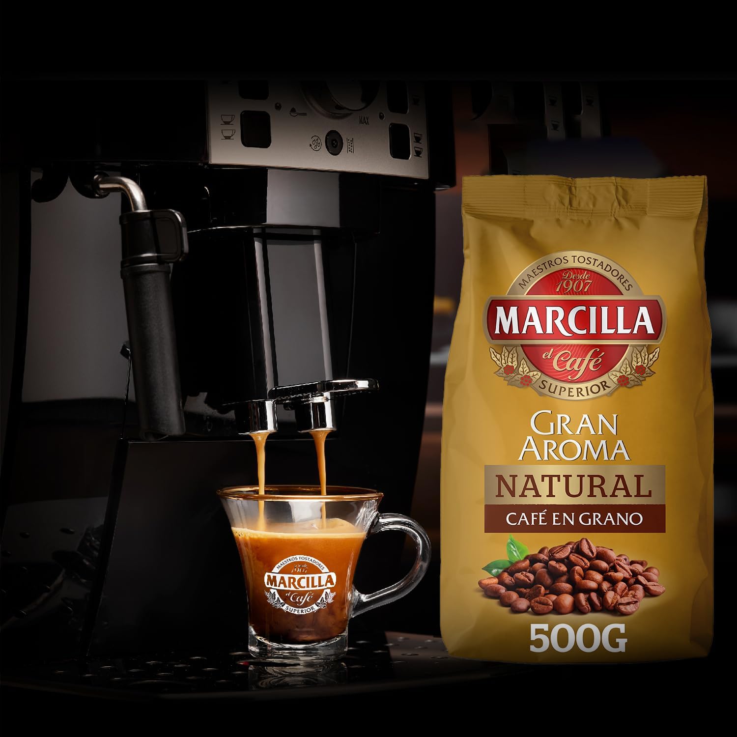 Detalle 2 de Marcilla Gran Aroma Café en Grano 500g