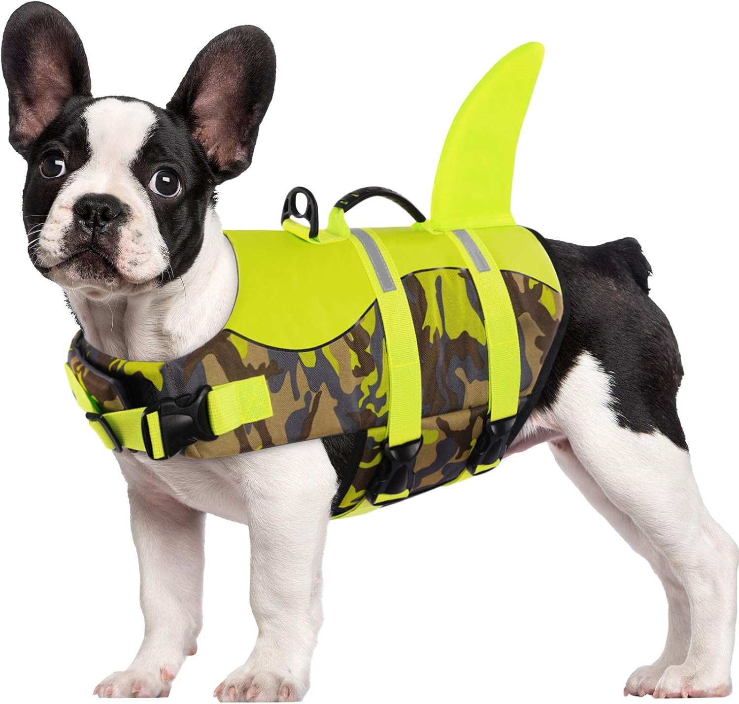Detalle de CITÉTOILE Dog Shark Life Jackets Vest: Safe, Durable Buoyancy Aid for Your Dog