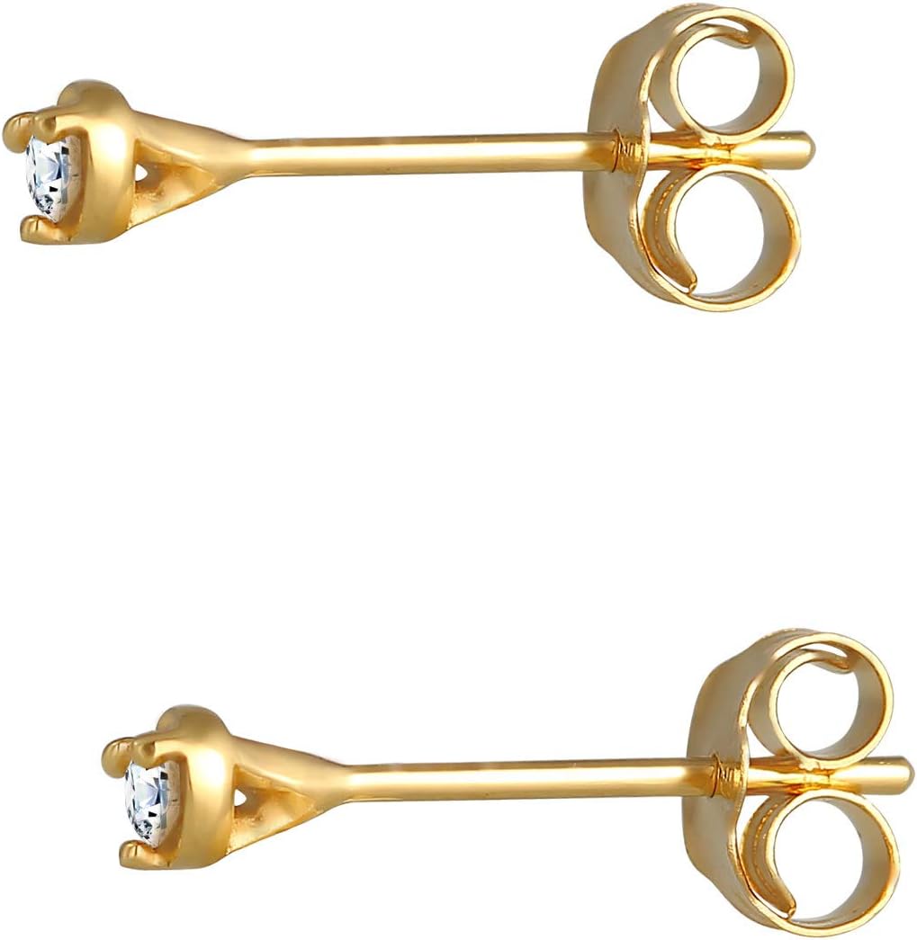 Detalle de DIAMORE Elli Ohrringe Solitär 0,06 ct Gelbgold
