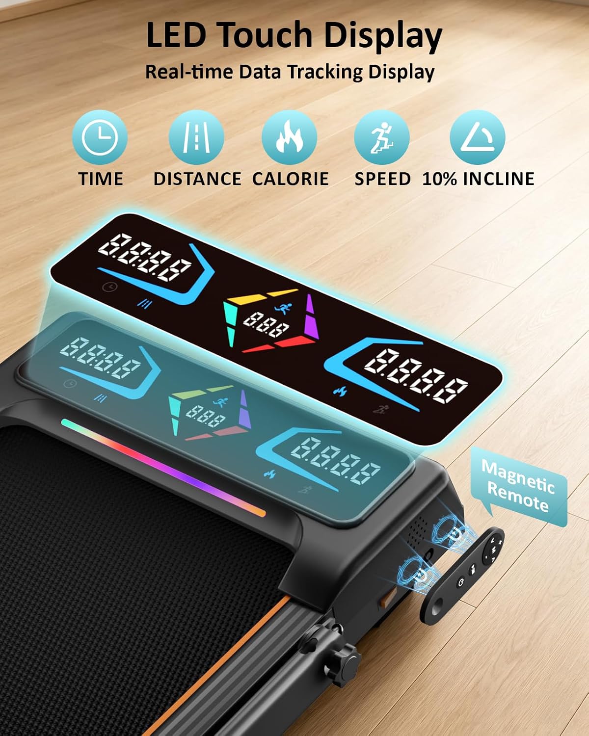 Detalle de WENOKER Walking Pad Treadmill with 12% Auto Incline