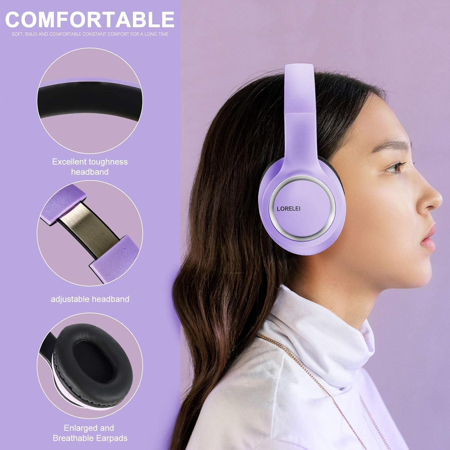 Detalle 2 de LORELEI X8 Over‑Ear Headphones 1.45m