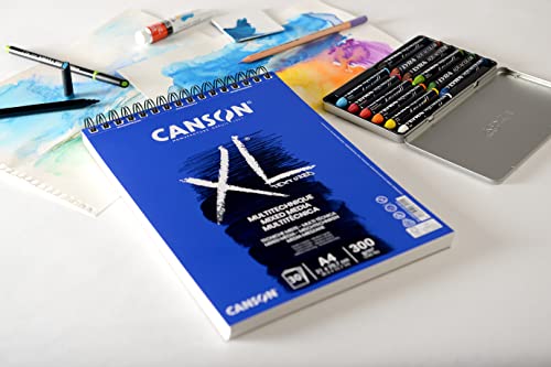 Detalle 2 de Canson XL Textured, Papel Mixed Media A4 (espiral) – 30 Hojas, 300 g, grano medio