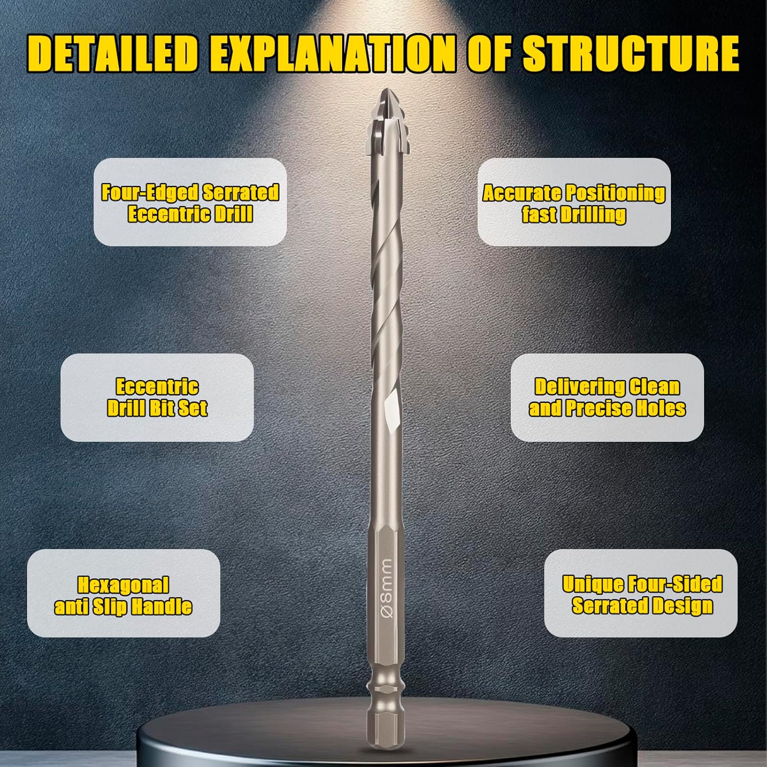 Thumbnail 1 de YHNDECO 6-Piece Multi-Material Diamond Tile Drill Bit Set (4–12mm)
