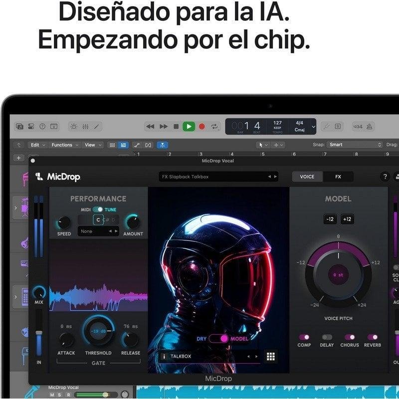 Detalle de Apple MacBook Pro 14" M5 Pro 15 núcleos, 24GB/2TB SSD, GPU 16 núcleos, macOS – Plata