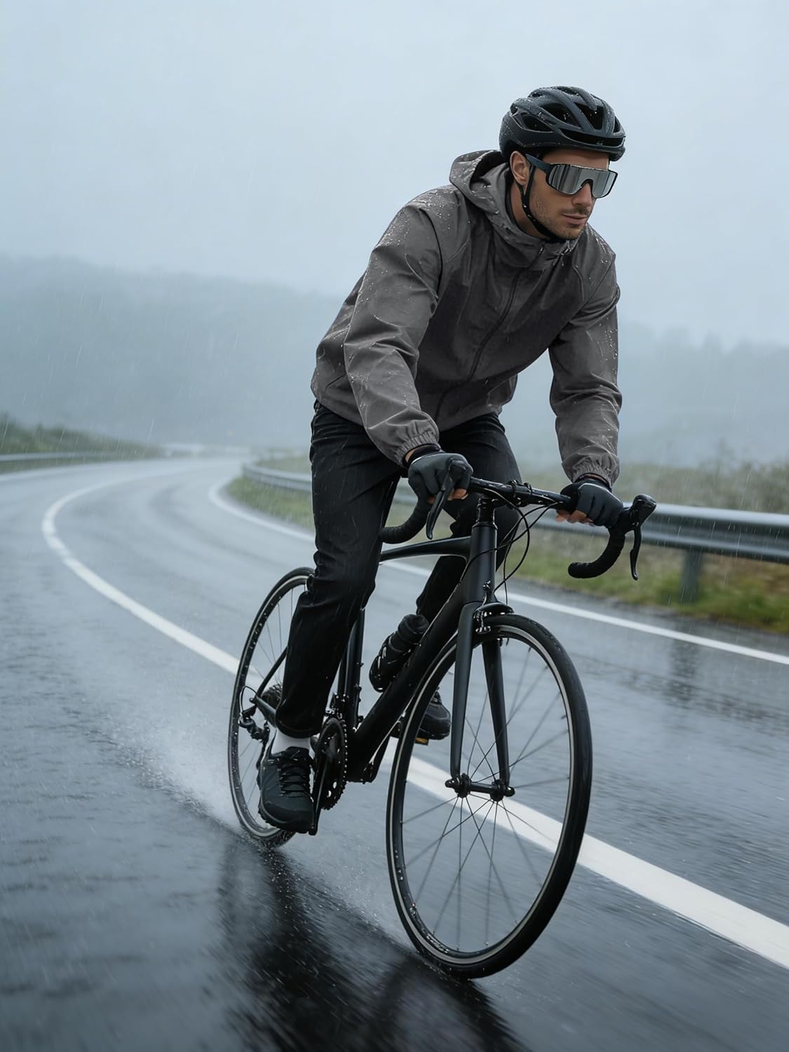 Thumbnail 2 de UIQUR Men's Rain Jacket Windbreaker Waterproof Jacket Raincoat