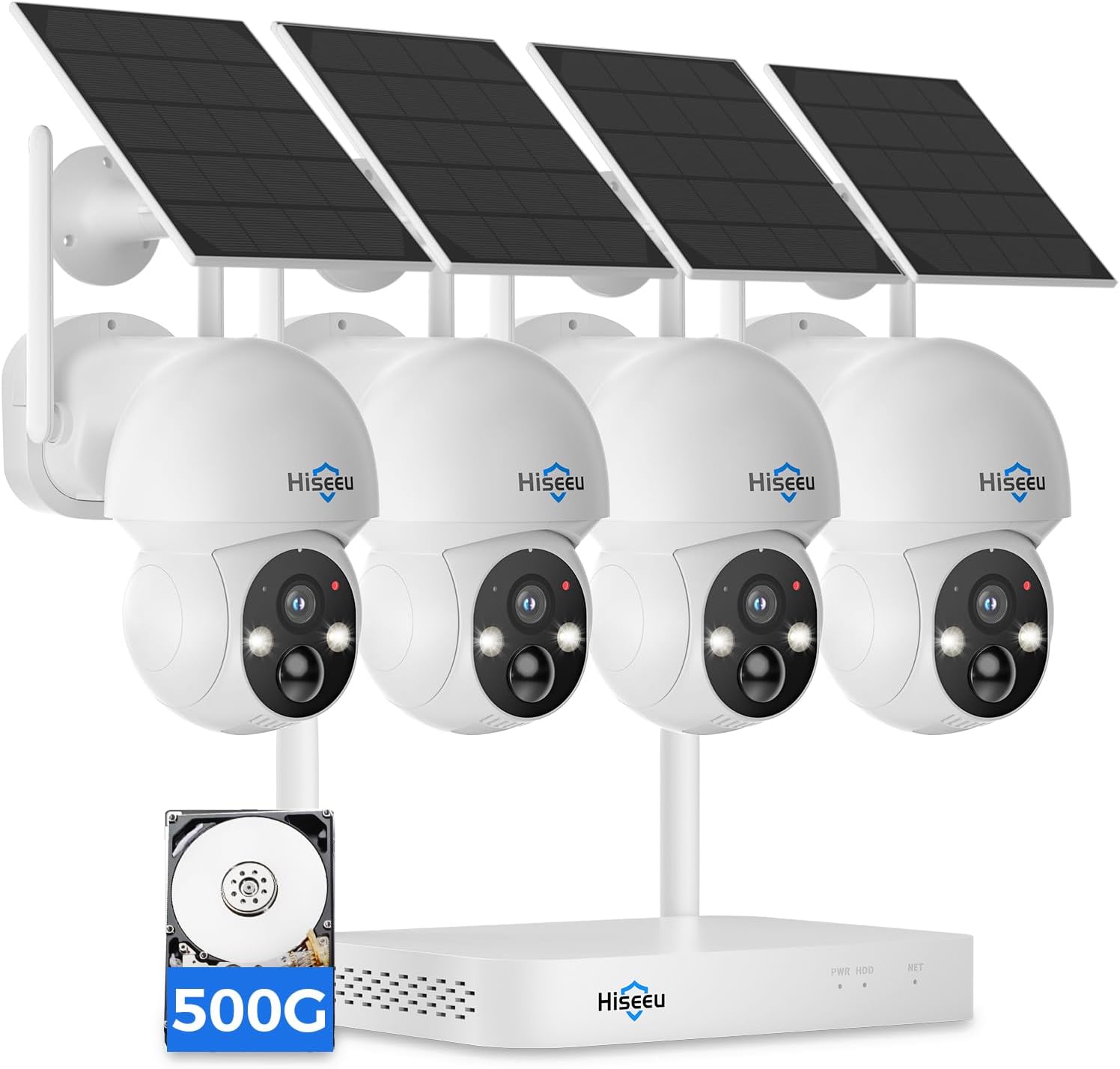 Detalle de Hiseeu Solar Camera 4MP Wireless Outdoor