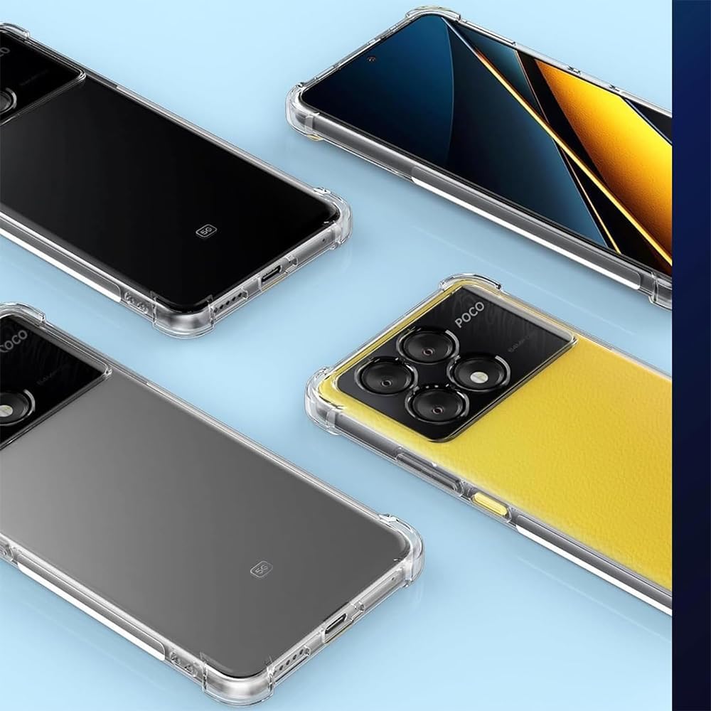 Detalle 2 de CaseLover Transparent Hülle für Xiaomi Poco X6 Pro 5G – Weiches TPU mit Stoß- und Kratzschutz
