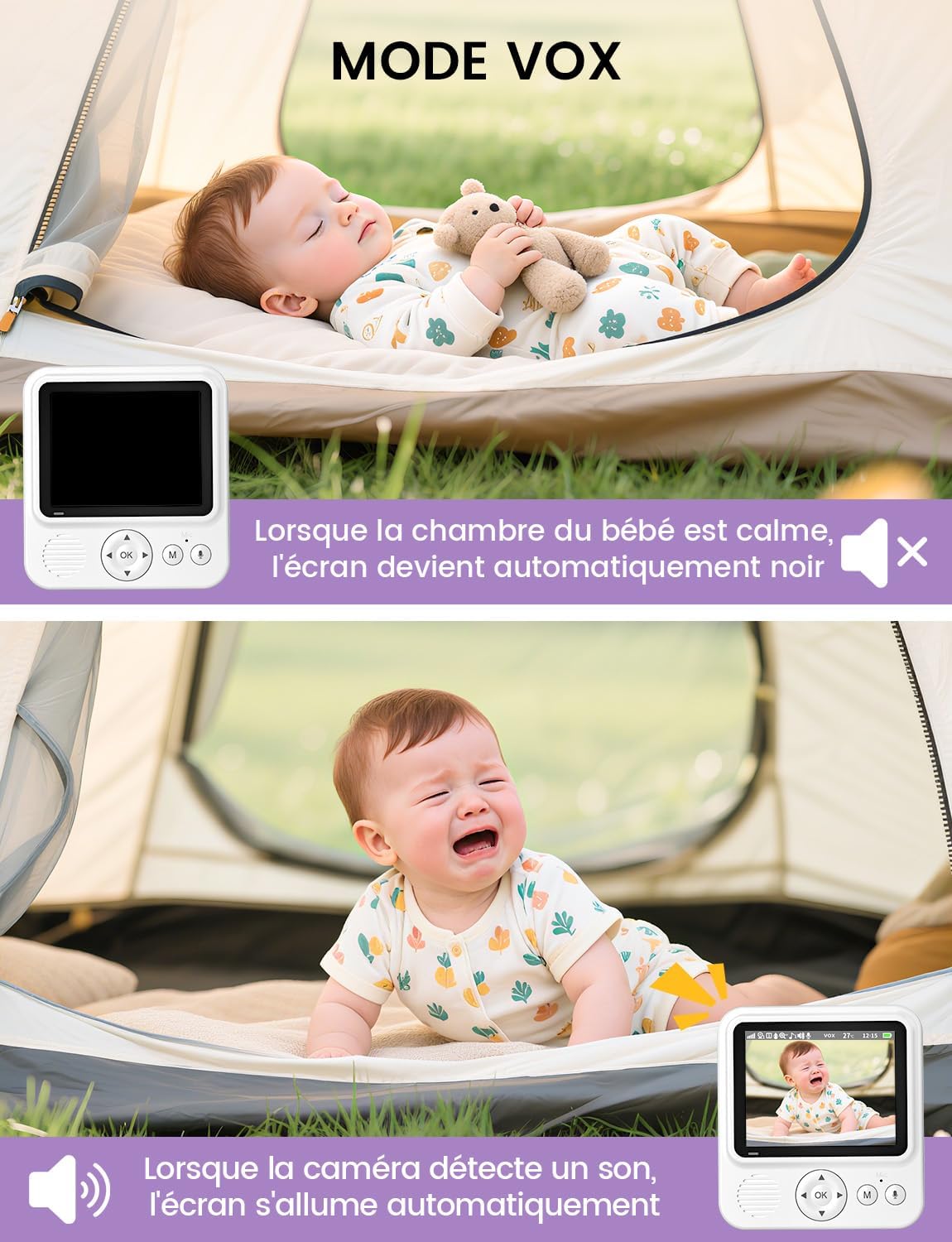 Thumbnail 5 de OBVHNUA Babyphone Camera 2,8 pouces
