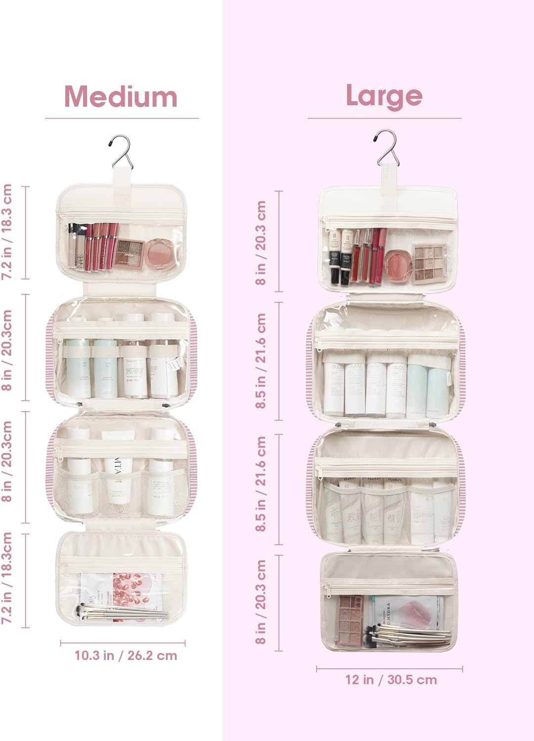 Detalle de Narwey Large Hanging Travel Toiletry Bag 26cm