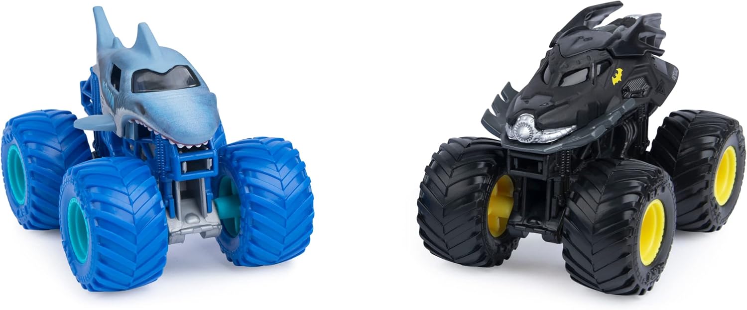 Thumbnail 2 de Monster Jam - Confezione da Due Originali Batmobil vs. Megalodon in Scala 1:64