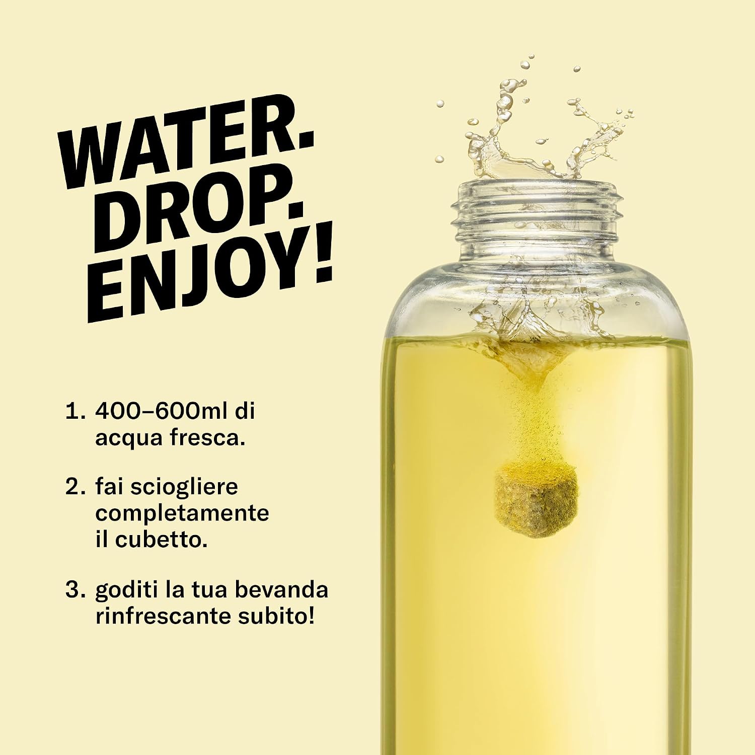 Detalle de waterdrop® x Ricola - 48 Cubetti per Acqua, Pacchetto di Prova 4 Gusti Aromatizzanti