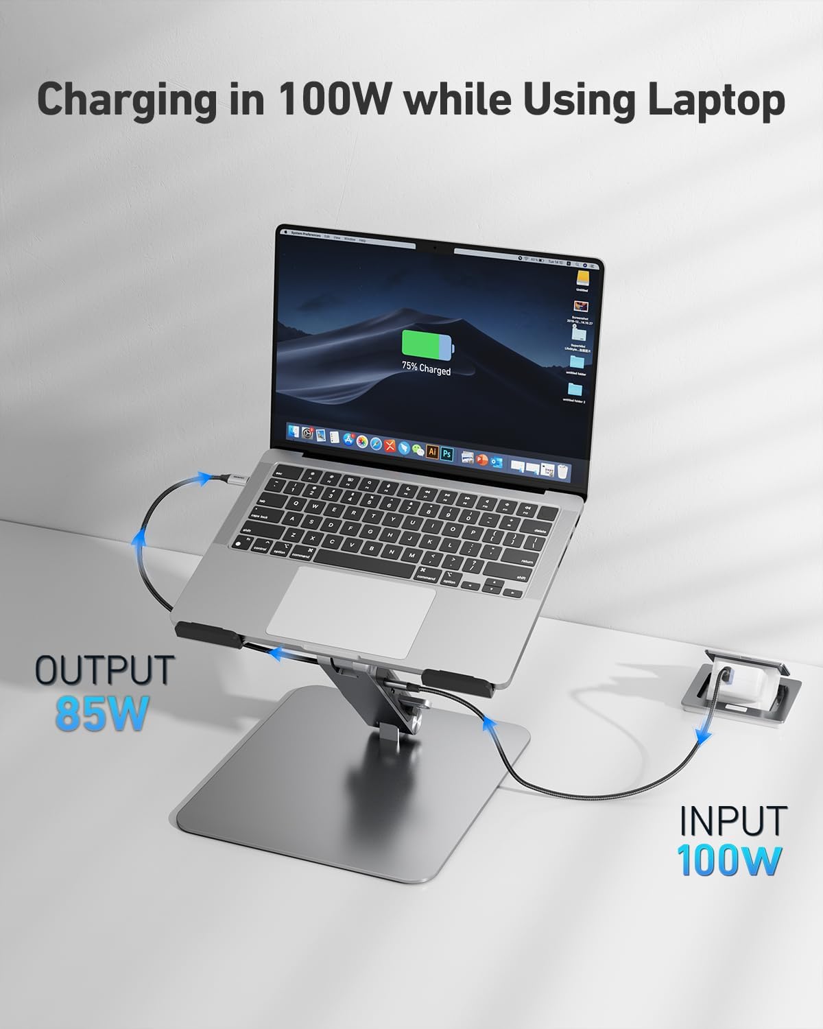 Thumbnail 3 de BENFEI Laptop Ständer mit 100W Dockingstation