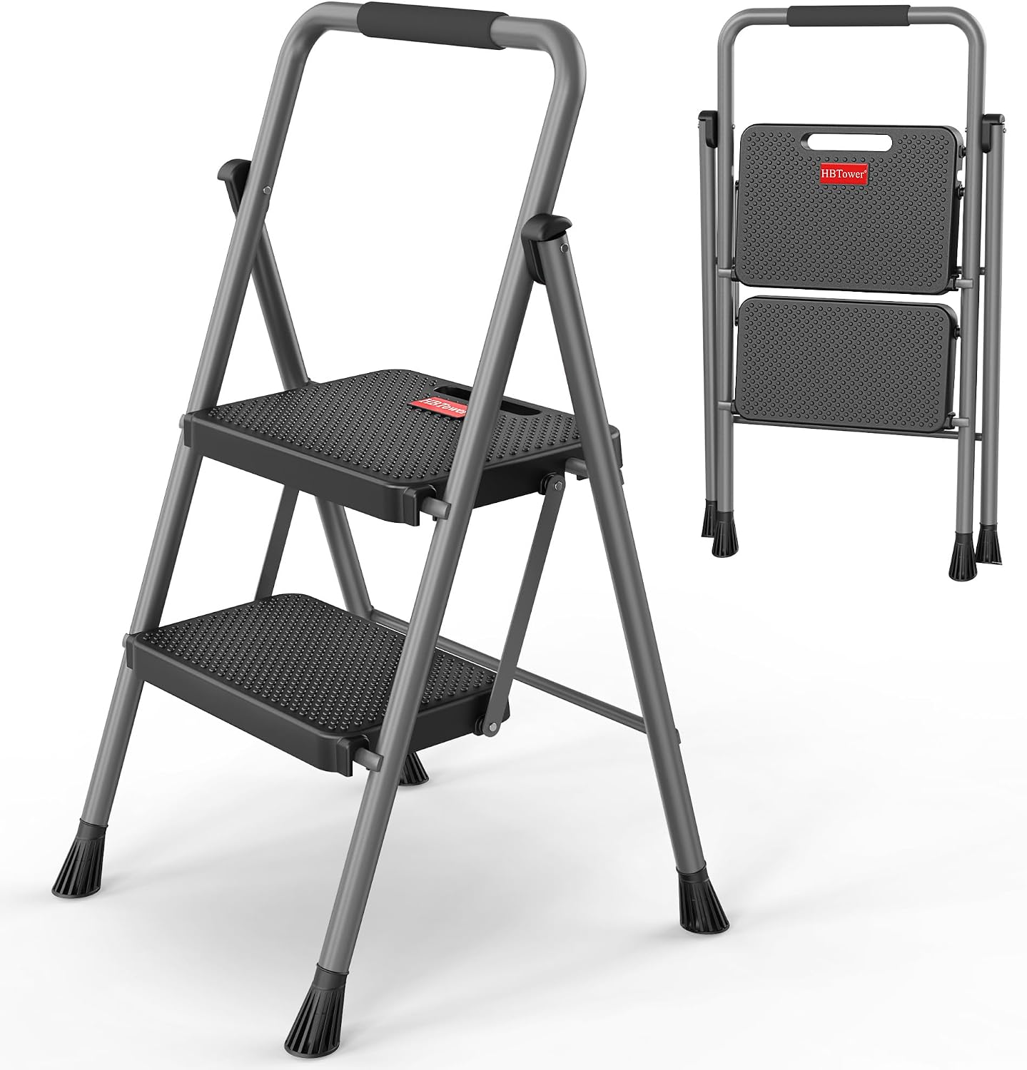 Detalle de HBTower Folding Step Ladder, 300 lb Capacity