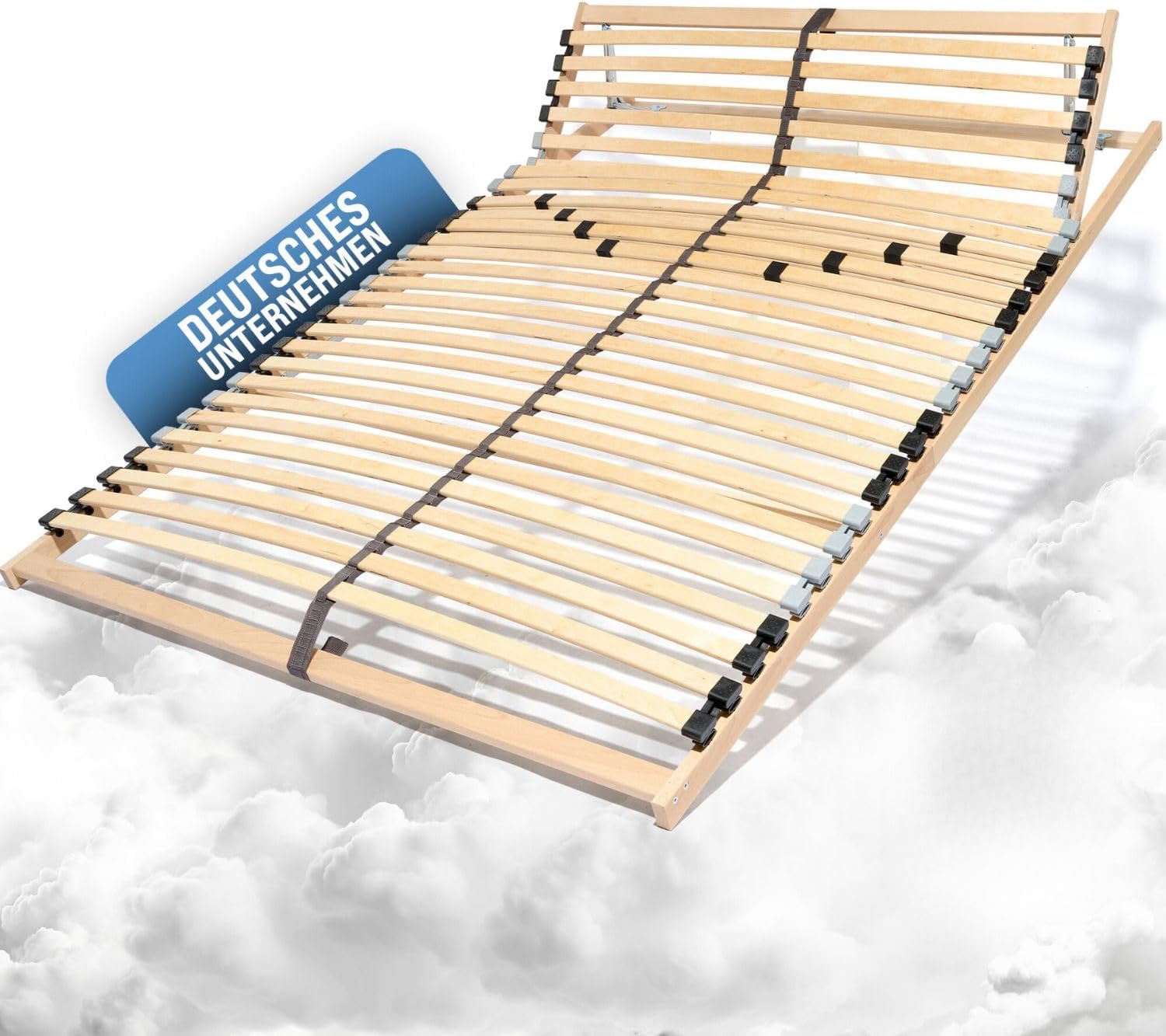 Imagen de Coemo 7-Zonen Lattenrost Ergo 140x200 – Verstellbares Kopfteil, Birke/Buche-Rahmen, 28 Federleisten, Made in Germany en OfertitasTOP