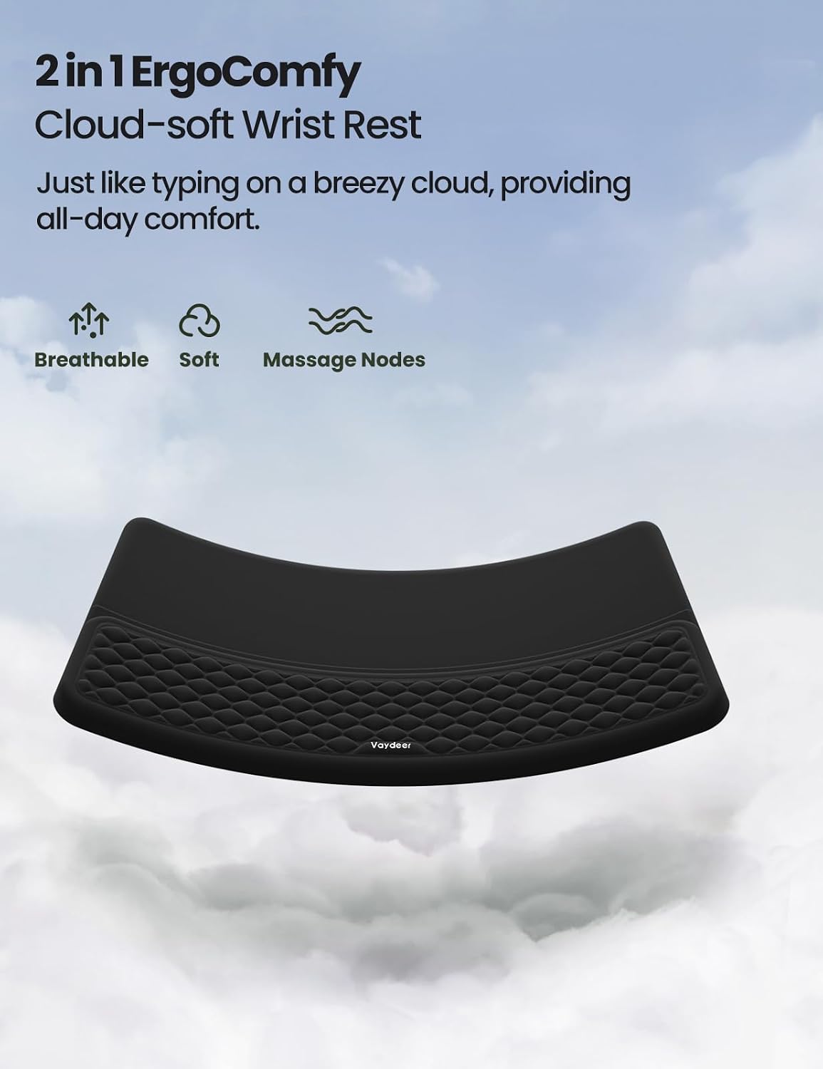 Thumbnail 6 de VAYDEER Ergonomic Keyboard Wrist Rest 2‑in‑1 ⌨