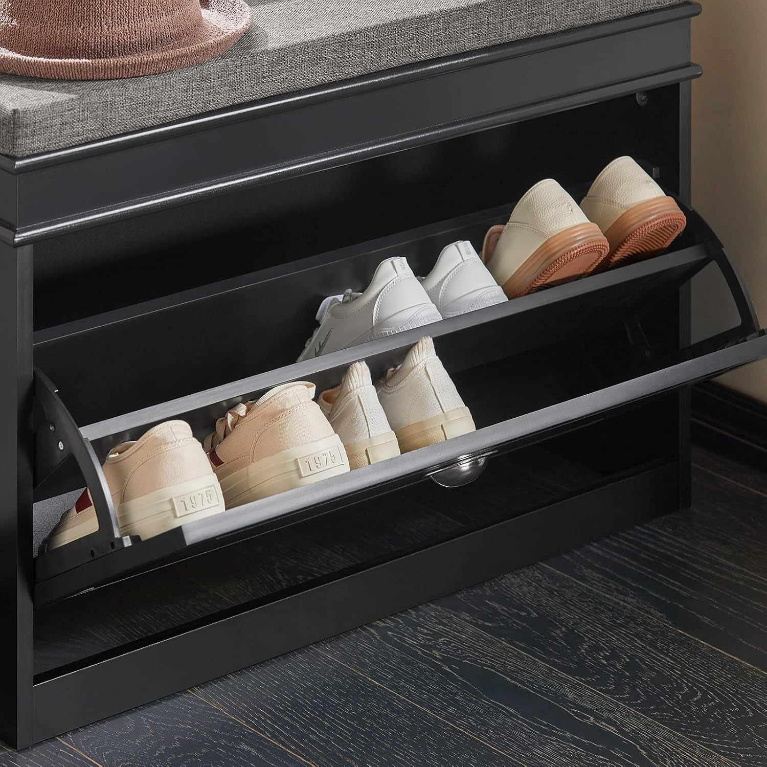 Thumbnail 5 de SoBuy FSR82-L-SCH Banc à chaussures 75×24×51 cm