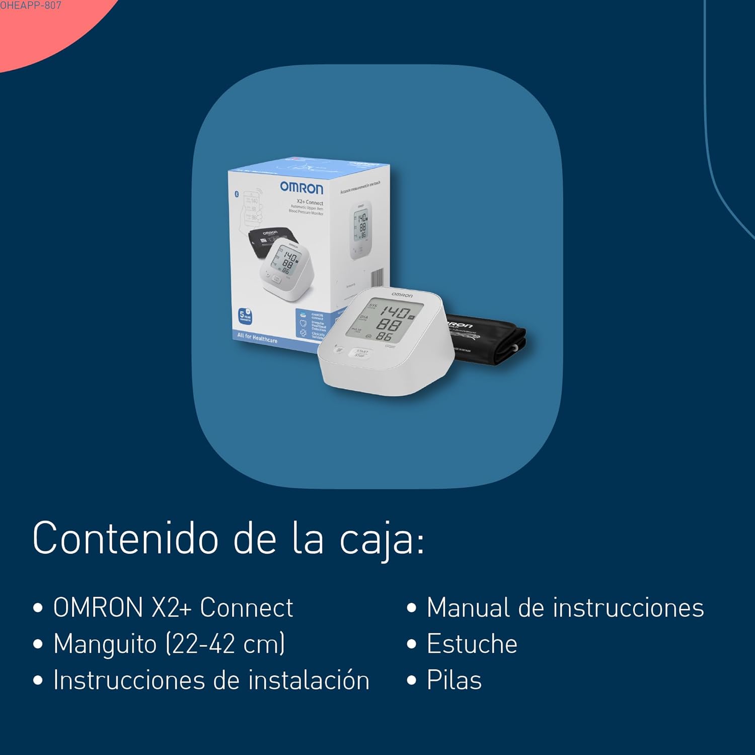 Thumbnail 5 de OMRON X2+ Connect tensiómetro 22-42 cm