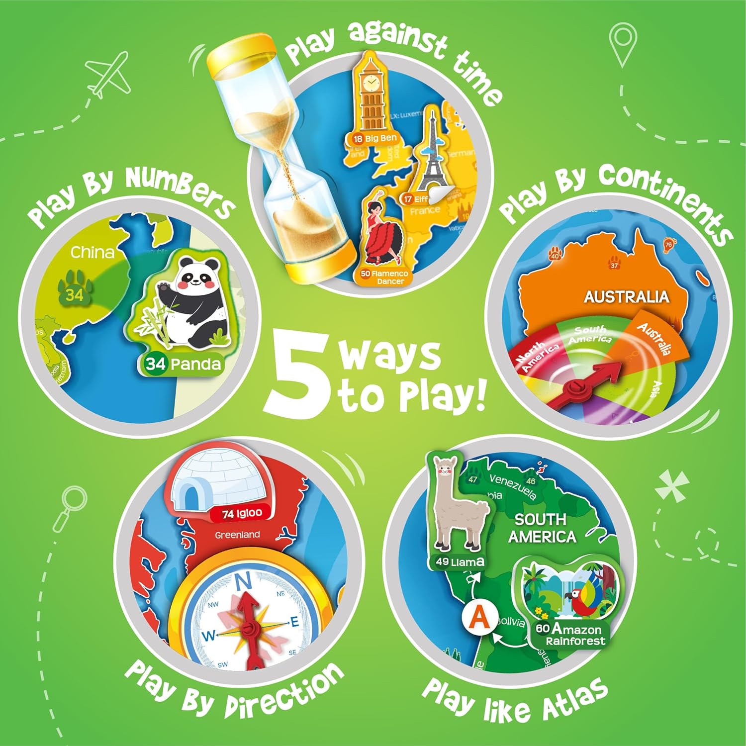 Thumbnail 3 de Imagimake Mapology World Map with Reusable Stickers classroom wall chart game