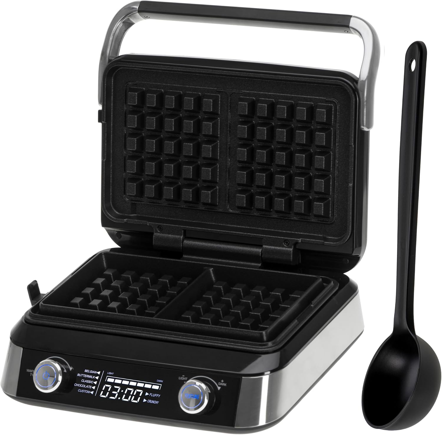 Detalle de ADLER EUROPE gofrownica 1600 W z wyświetlaczem LED i 5 programami