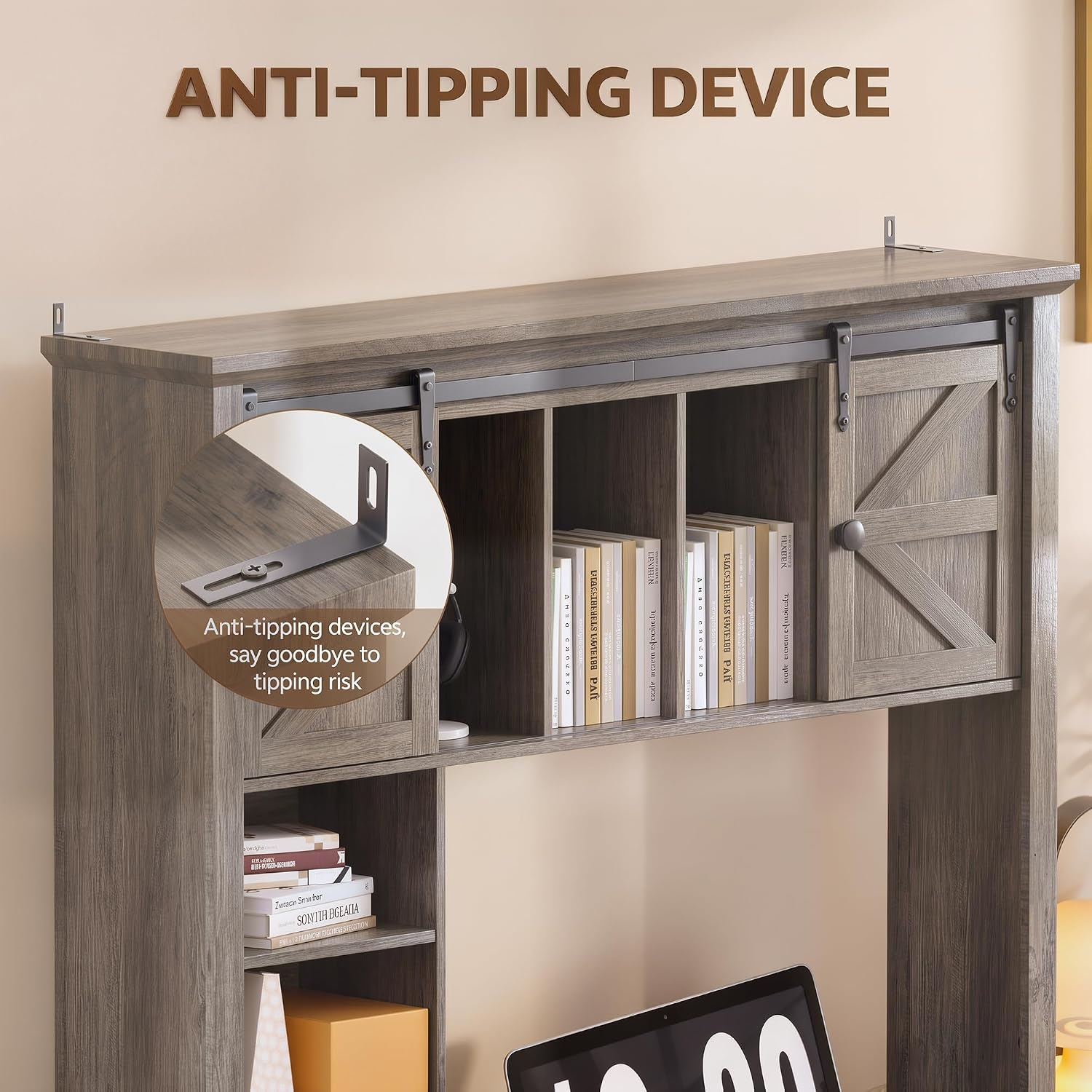 Detalle 1 de Homiflex Desktop Bookshelf, 47.2-Inch Wide