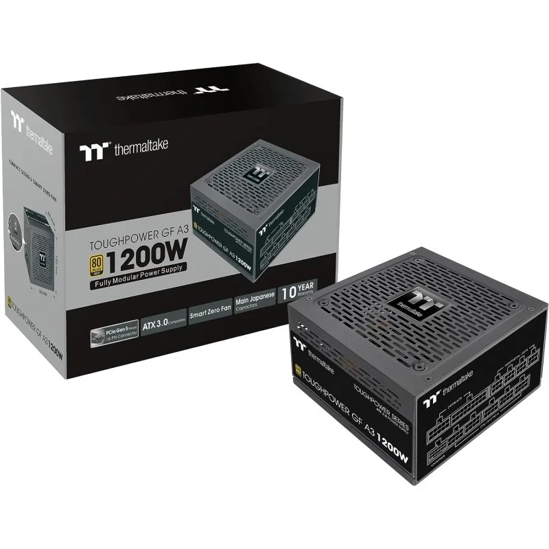 Detalle de Thermaltake TOUGHPOWER GF A3 1200W Gold Full Modular: potencia fiable para GPUs modernas