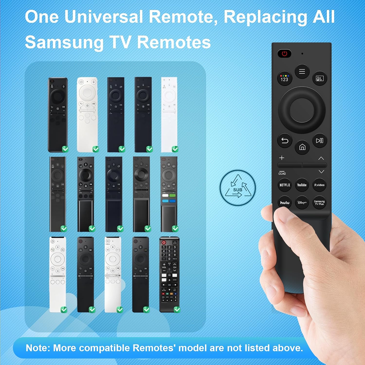 Thumbnail 6 de ZYK BN59-01363X Samsung TV Remote Replacement with 6 Shortcut Buttons