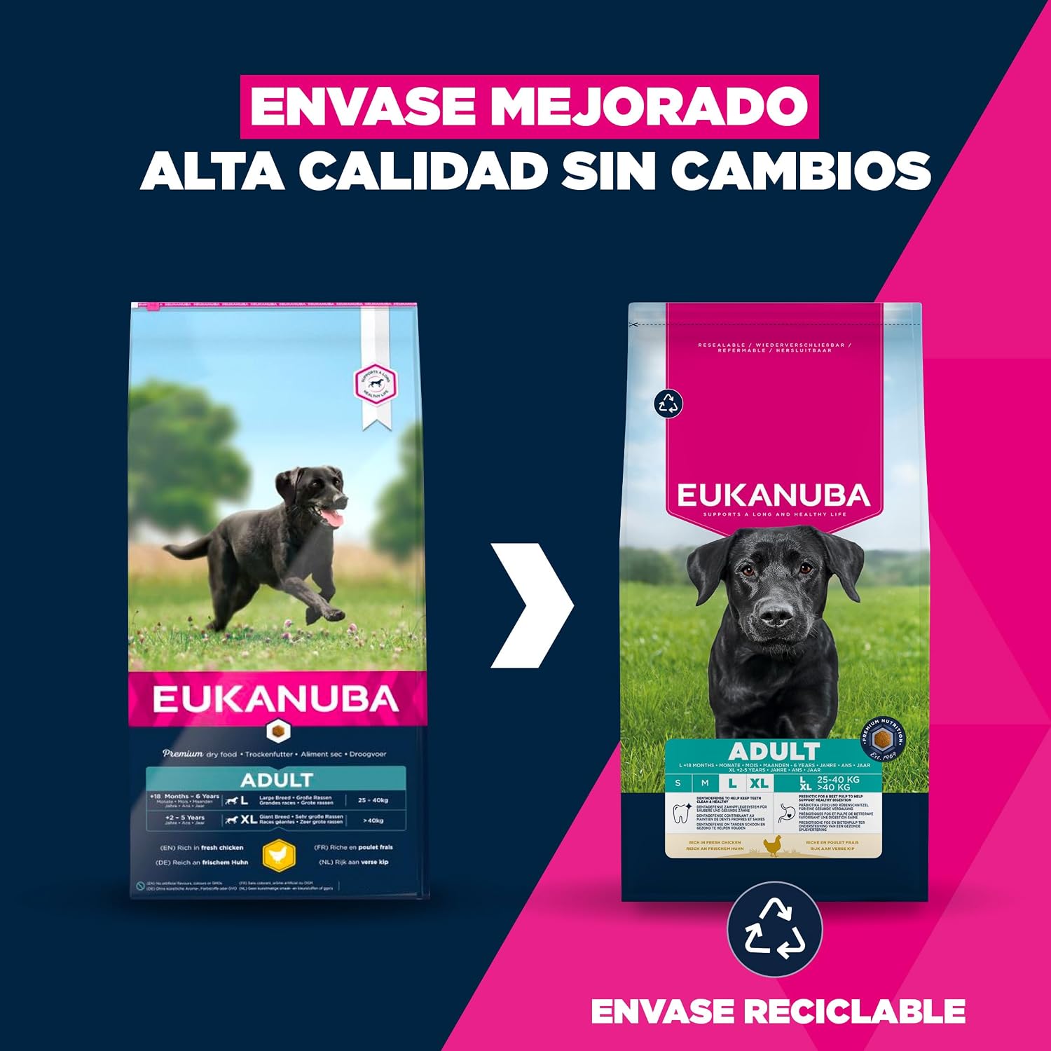 Detalle de Eukanuba Alimento Seco Premium para Perros Adultos de Razas Grandes (Pollo Fresco) – 15 kg