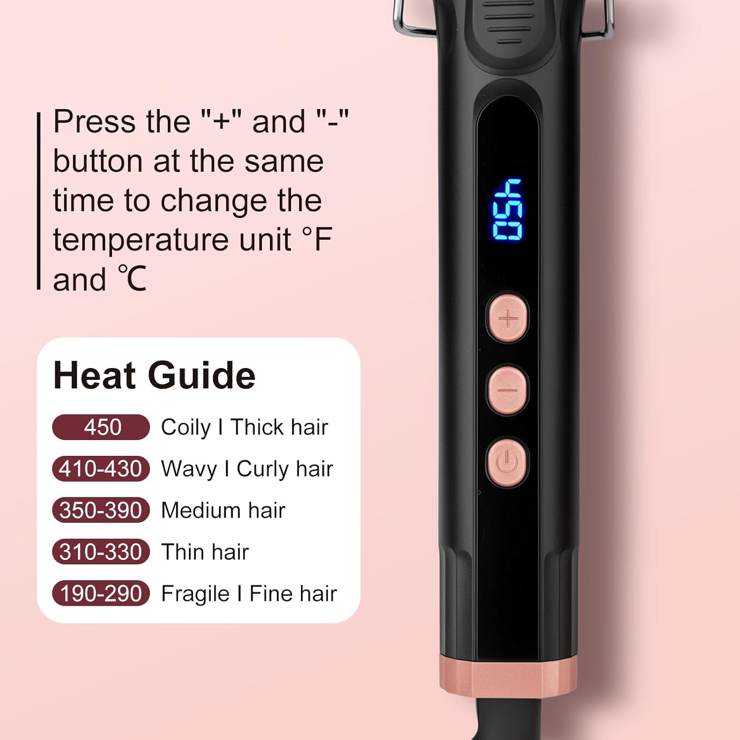Detalle de JAETON Curling Wand Hair Curler 32mm
