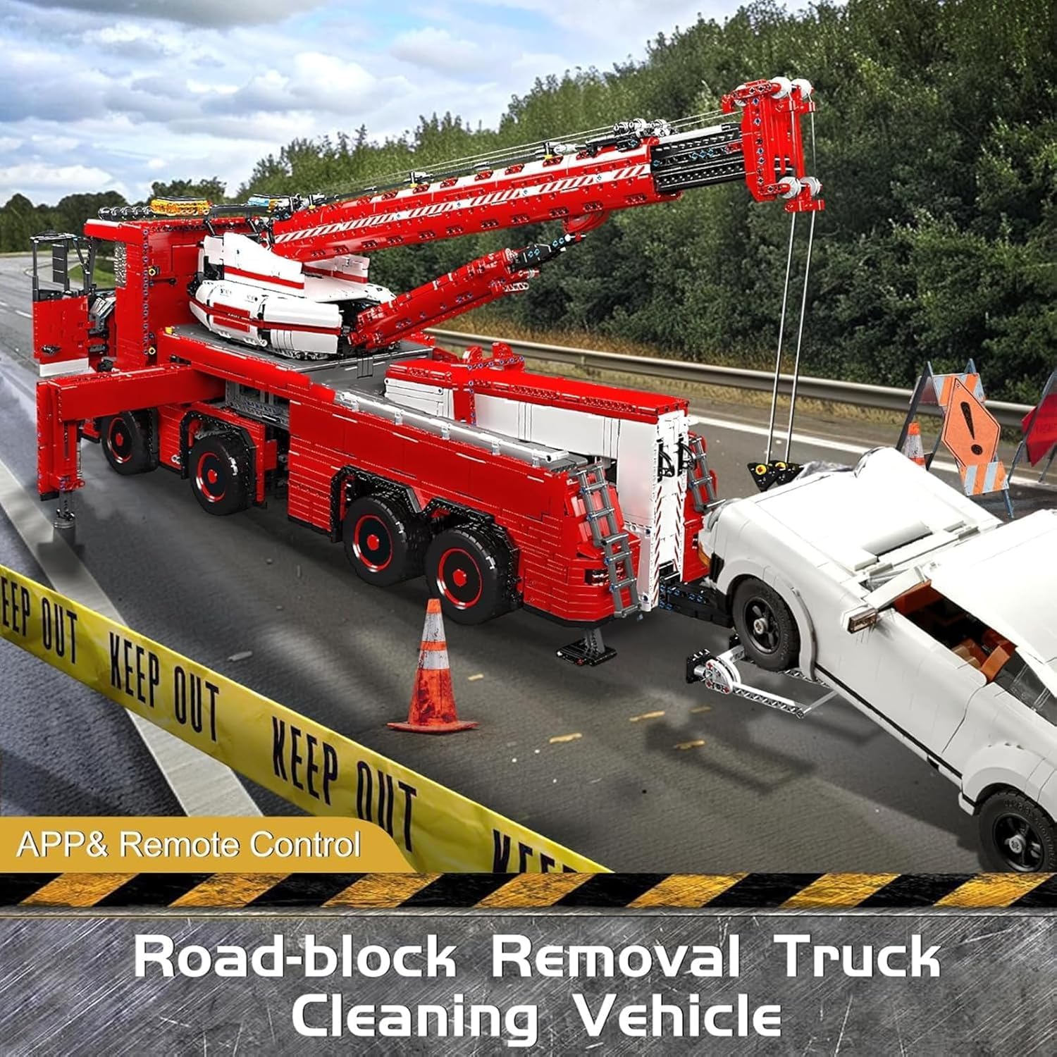 Thumbnail 1 de Mould King 19008 Tow Truck – dynamische Version als MKII-Technikbausatz mit Fernbedienung