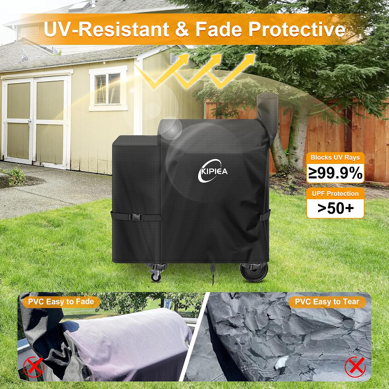 Thumbnail 6 de Kipiea B5-3-B1 Pellet Grill Cover, 500D Oxford Fabric, Waterproof