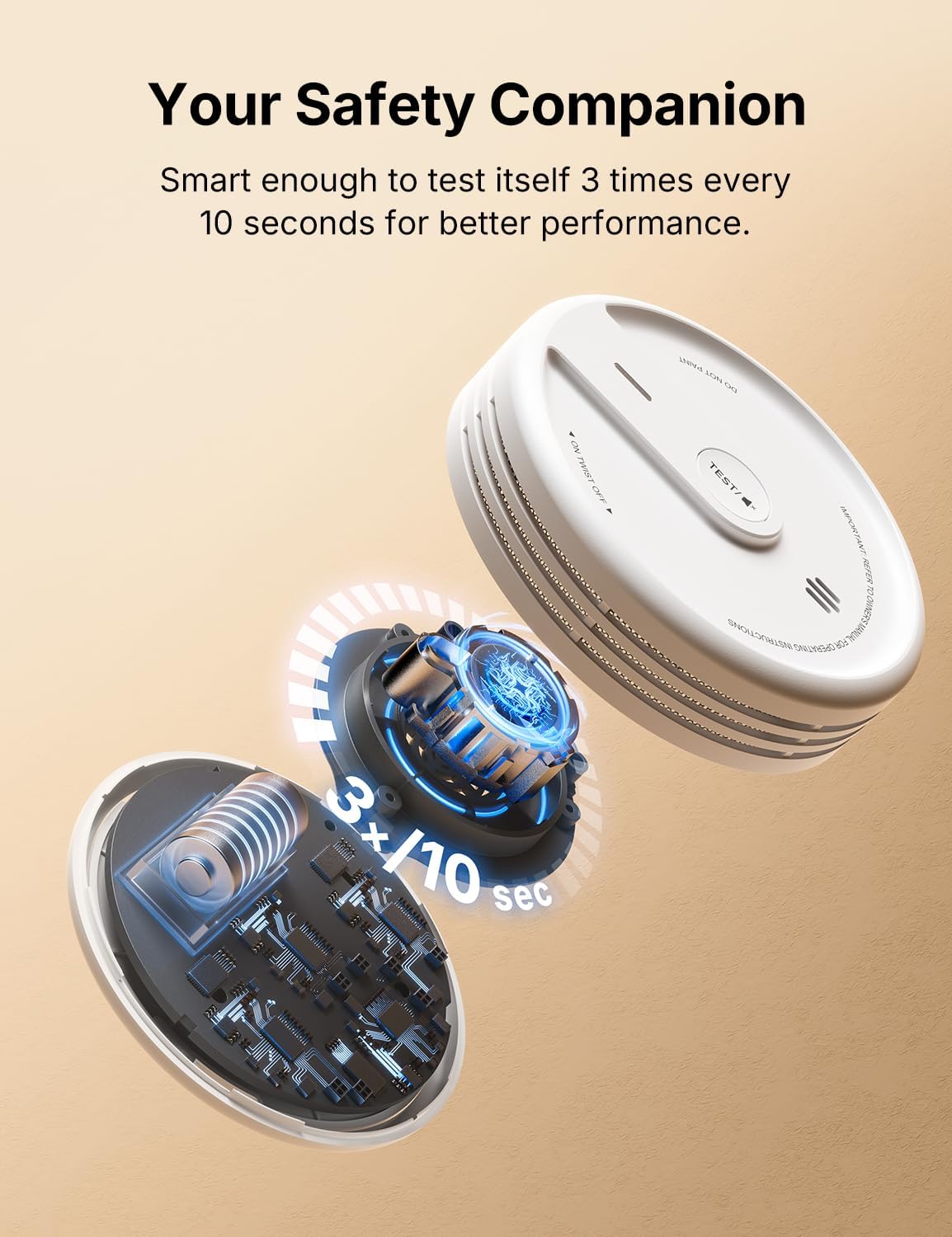 Thumbnail 6 de X-Sense XS0E-SN 10-Year Battery Smoke Alarm (Standalone) with LED & Silence Button, 1-Pack