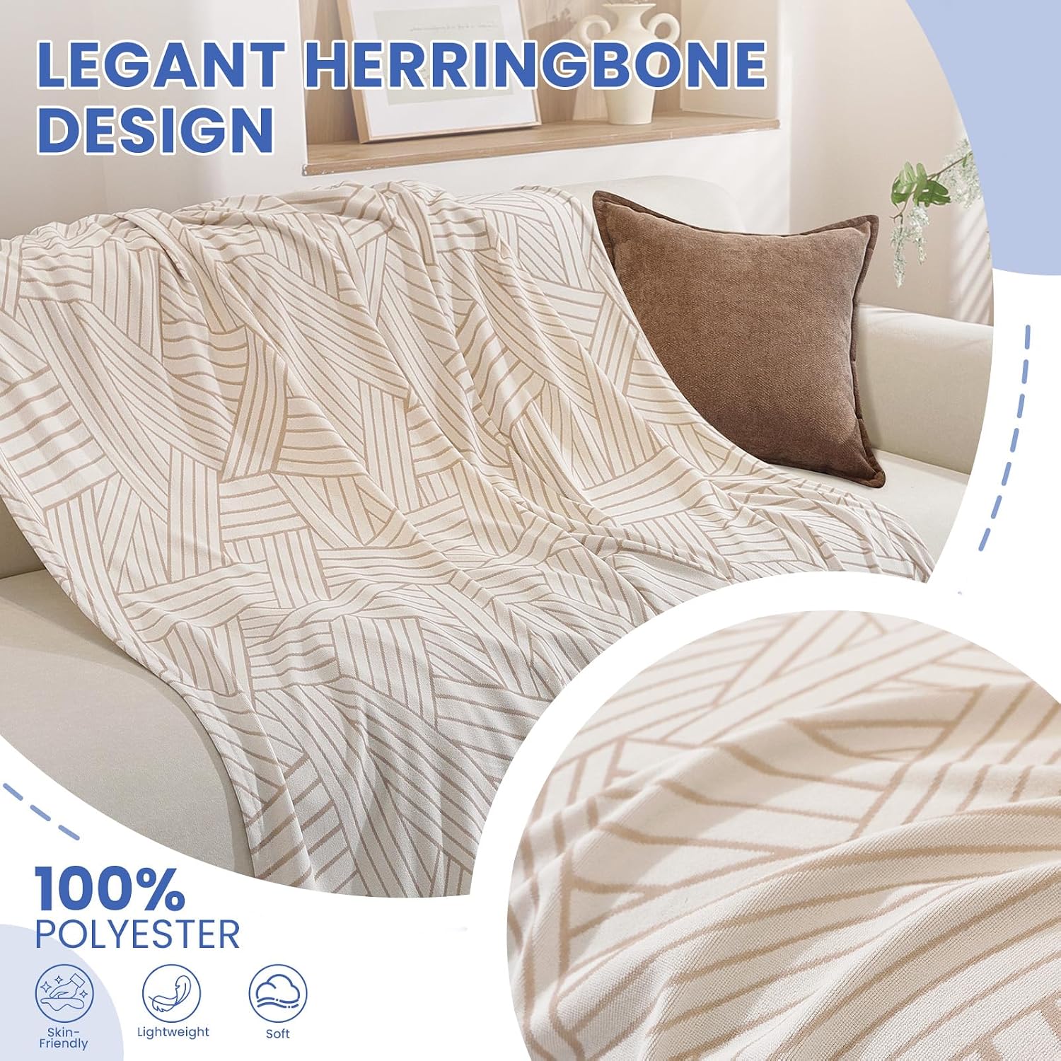 Detalle de Ystyle Telo Copridivano 200x380 cm antiscivolo e antigraffio, beige/marrone