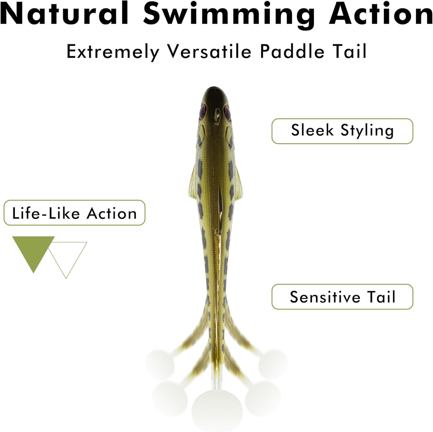 Thumbnail 4 de TRUSCEND Shadtale Soft Fishing Lures with BKK Hooks – Easy Catch Trembly Sinking & Vibrating Swim