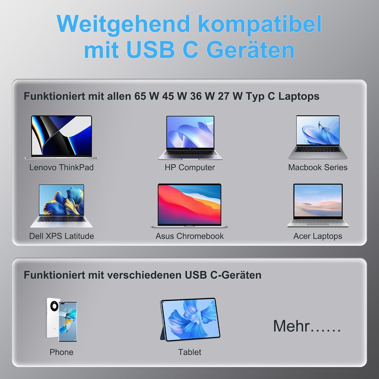 Detalle 2 de shefor 65W USB C Laptop Ladekabel 65W