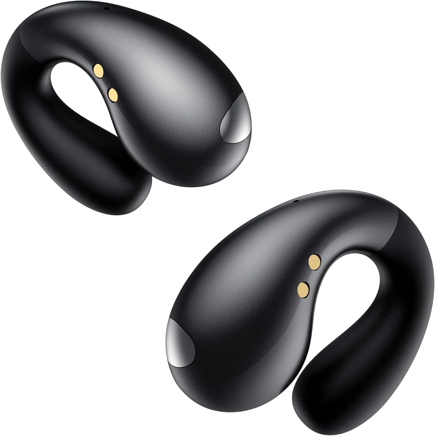Boytond Cuffie Bluetooth 6.1 - Sports Wireless Auricolari Clip Orecchio con Custodia di Carica e IPX7 in Carbonio Nero
