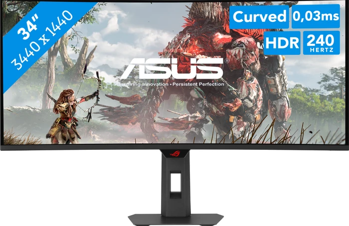 Detalle de ASUS ROG Strix XG34WCDMTG QD-OLED Curved – Gaming-Monitor mit 3440x1440, 240 Hz