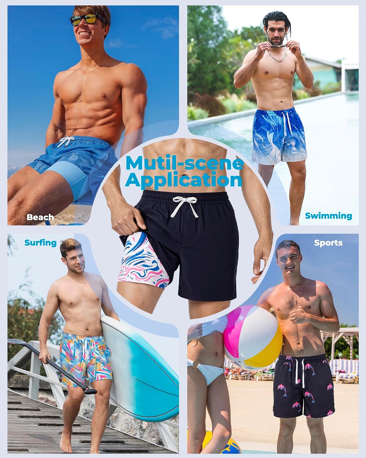 Thumbnail 6 de FreSprtti 2-in-1 Swim Trunks: All-day Comfort with a Secure Liner and Quick-Dry Tech