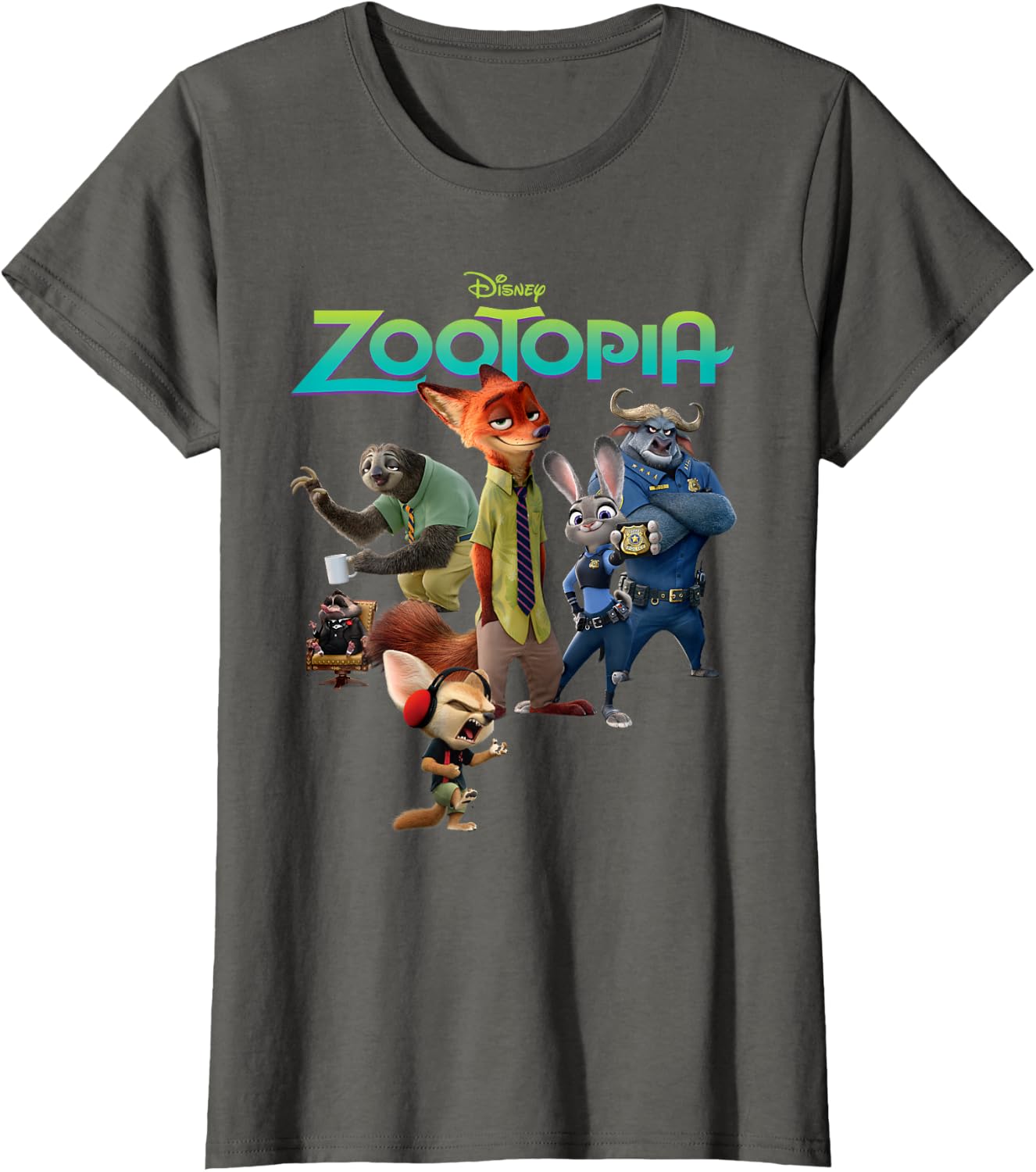 Thumbnail 2 de Disney Zootropolis T-shirt Logo et personnages