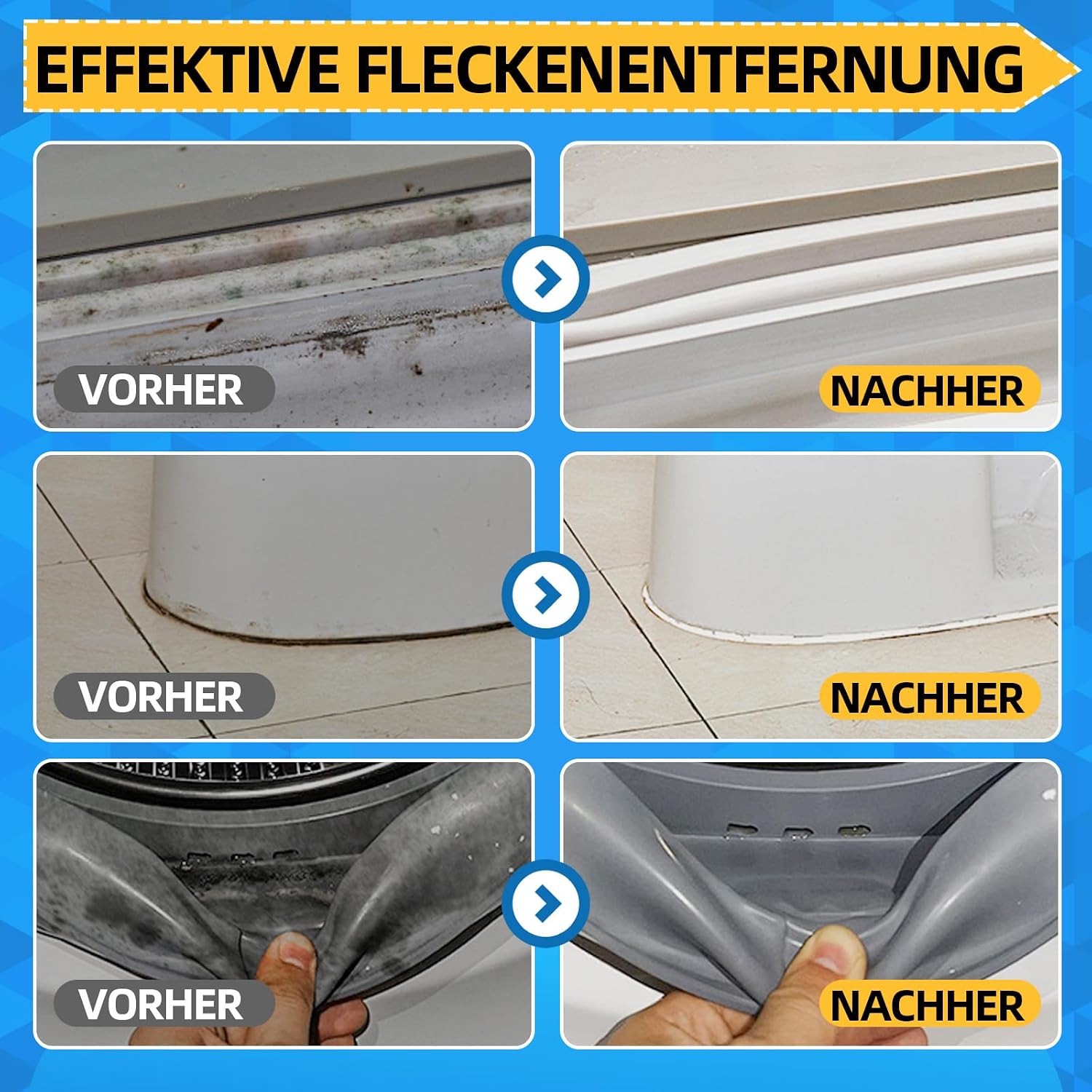 Detalle de Mould Stain Remover Gel 150 ml – haftender Schimmel- & Schmutzentferner für Fugen, Bad und Küche