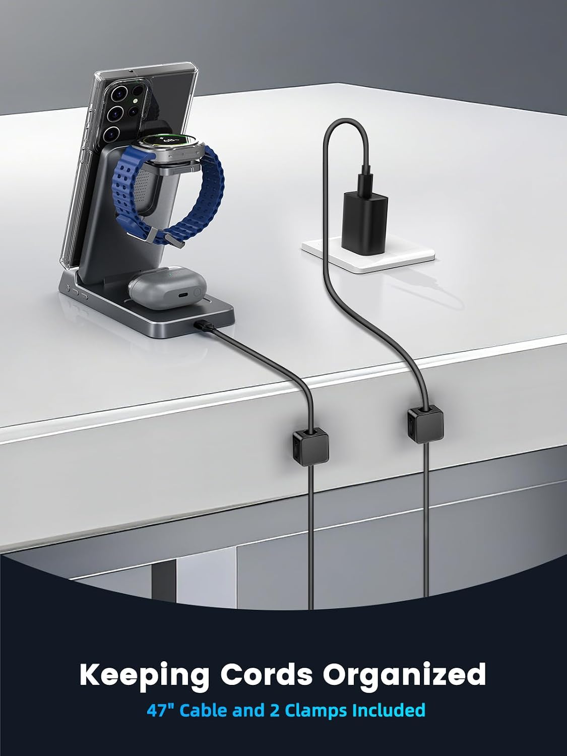 Thumbnail 6 de Magnetic Wireless Charger for Samsung: 3 in 1 Mag Safe Dock for Galaxy Phones, Watch and Buds