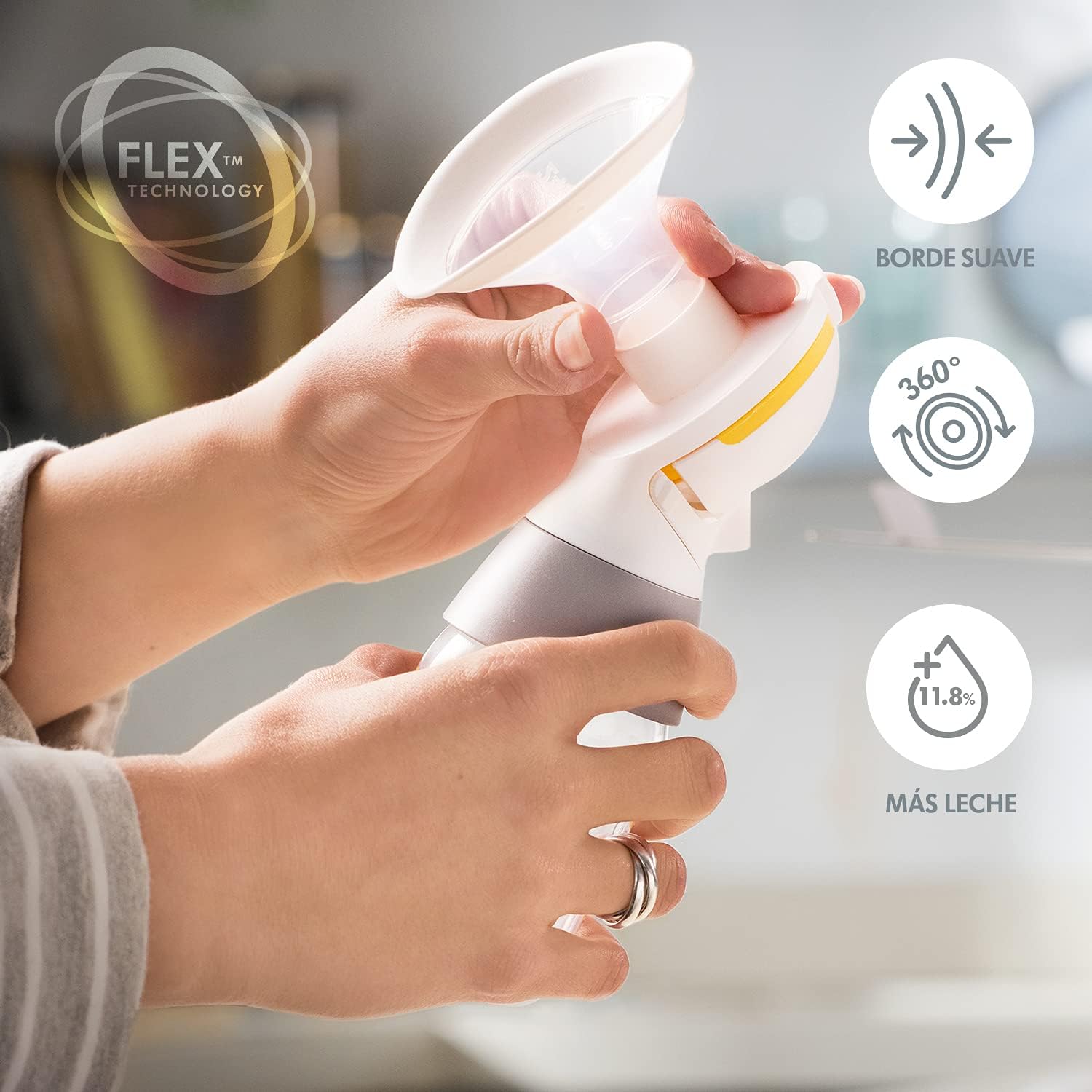 Thumbnail 4 de Medela Swing Maxi Elektrische Milchpumpe – wiederaufladbar über USB, 2-Phasen-Extraktion & PersonalFit Flex Trichter