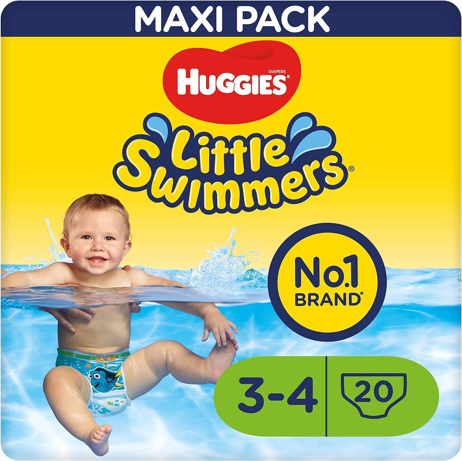 Detalle de HUGGIES Maxi Pack x20 Little Swimmers T3/4 – Protection pratique pour les premières baignades