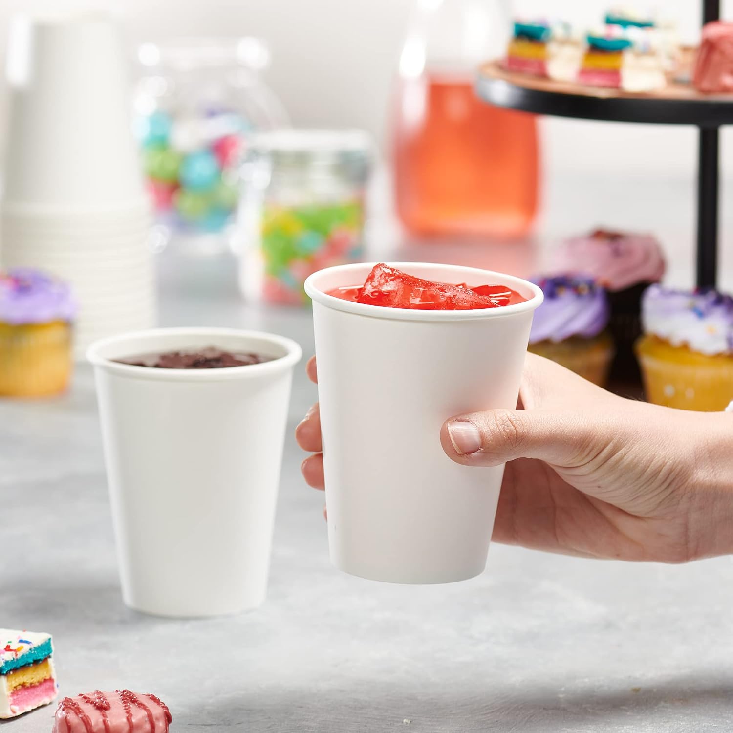 Thumbnail 5 de Gusto 12 oz Disposable White Cups 🫖
