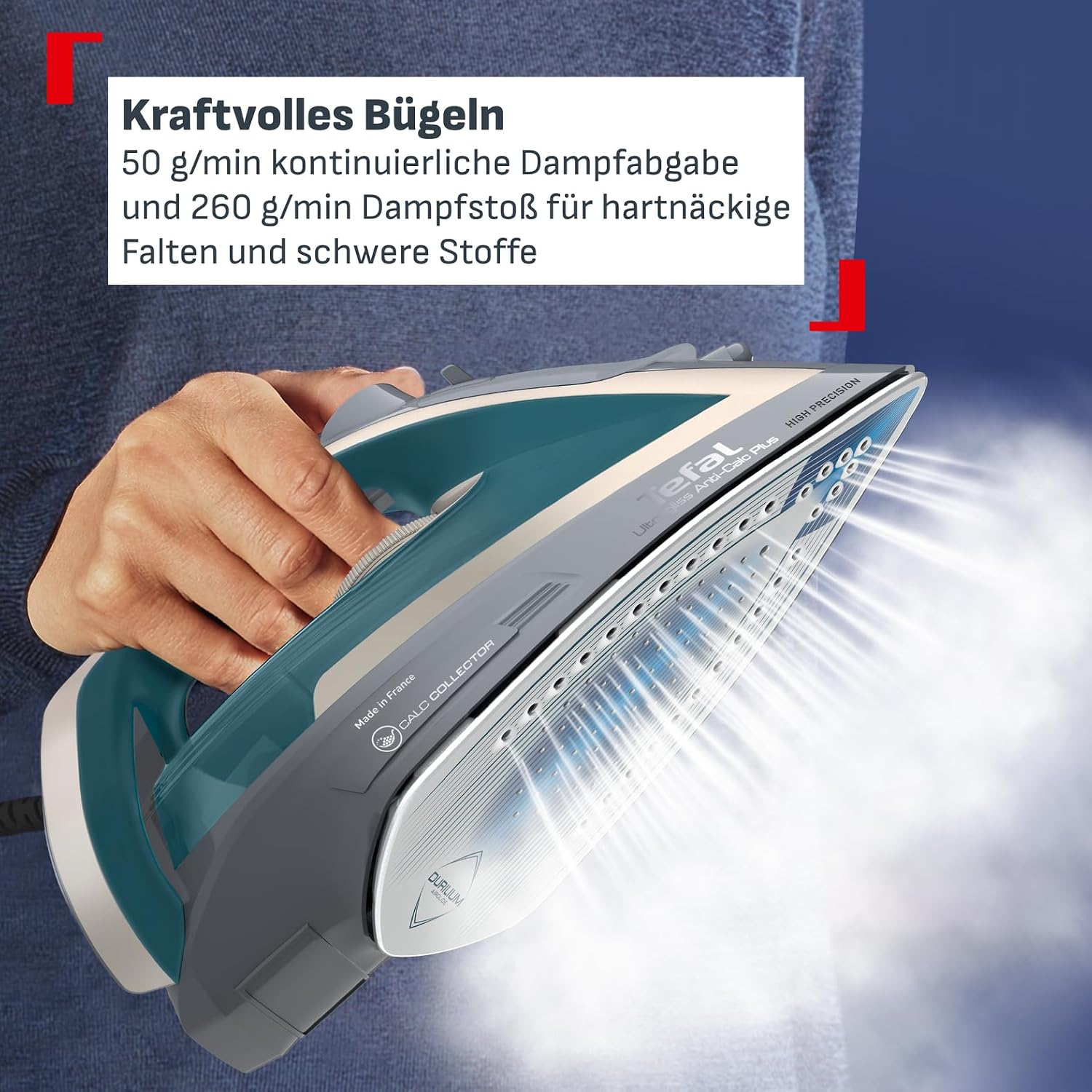 Detalle de Tefal Dampfbügeleisen Ultragliss Plus FV6842 – 2800 W mit abnehmbarem Kalk-Kollektor