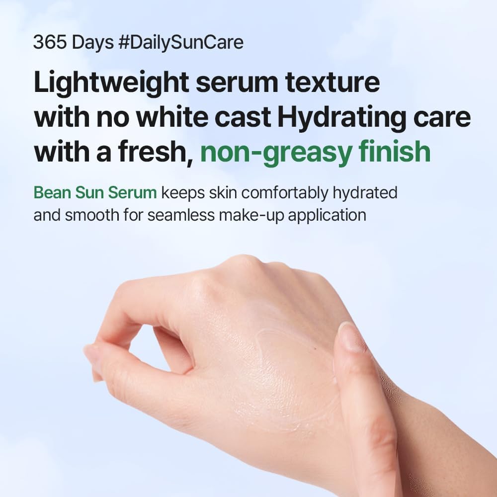 Detalle de Mixsoon Bean Sun Serum SPF 50+ PA++++: protezione leggera, idratante e reef-safe per pelli sensibili