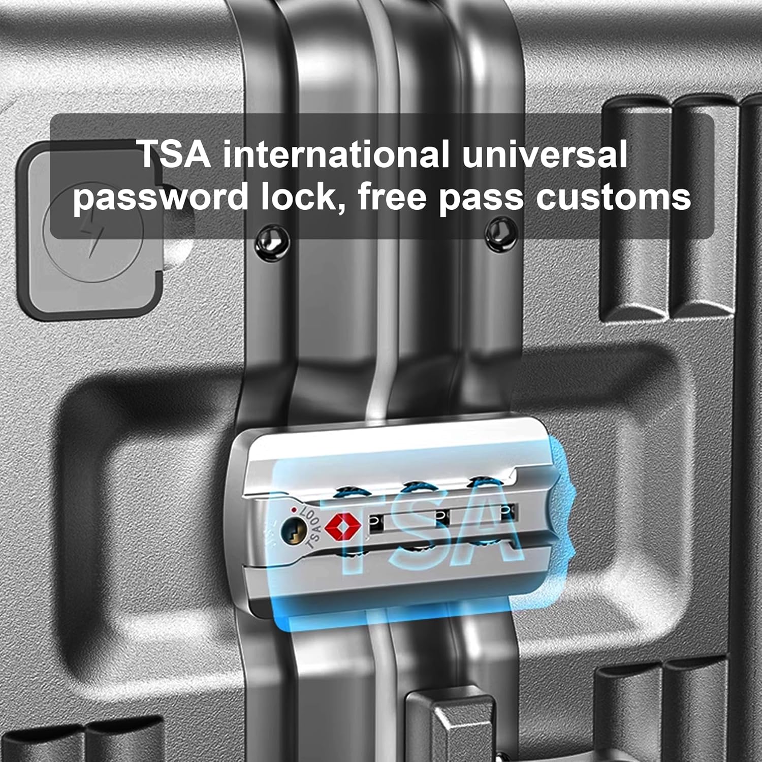 Thumbnail 2 de AIWEINY Carry-on Luggage with TSA Lock and 360° Wheels – 20" (Dark Gray)
