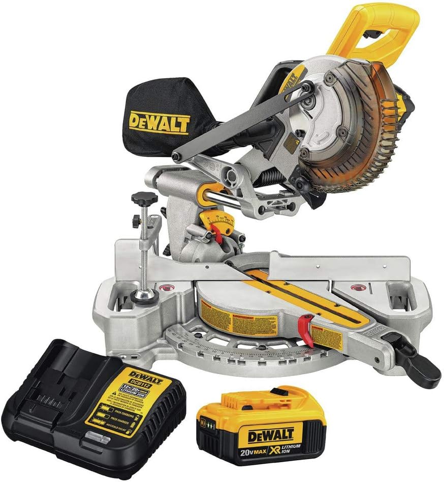 Detalle de DEWALT cordless mitre saw DCS361M1