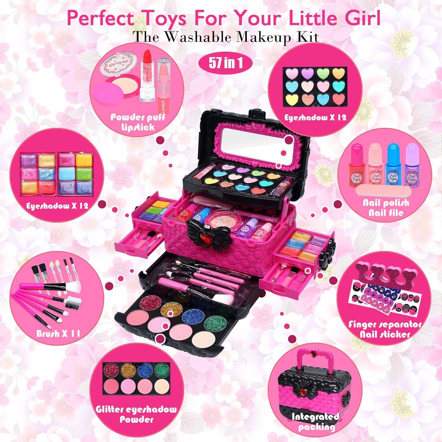 Thumbnail 2 de Kinderschminke Set Mädchen 57 Teile 💄