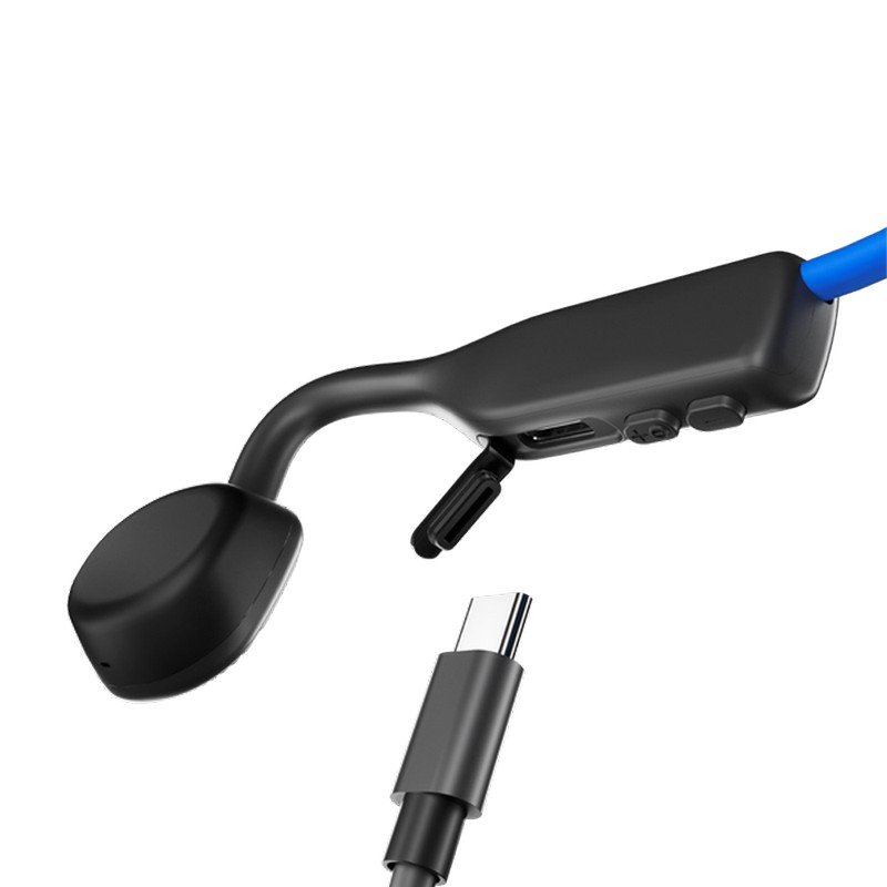 Detalle de Shokz OpenMove Auriculares deportivos inalámbricos azules